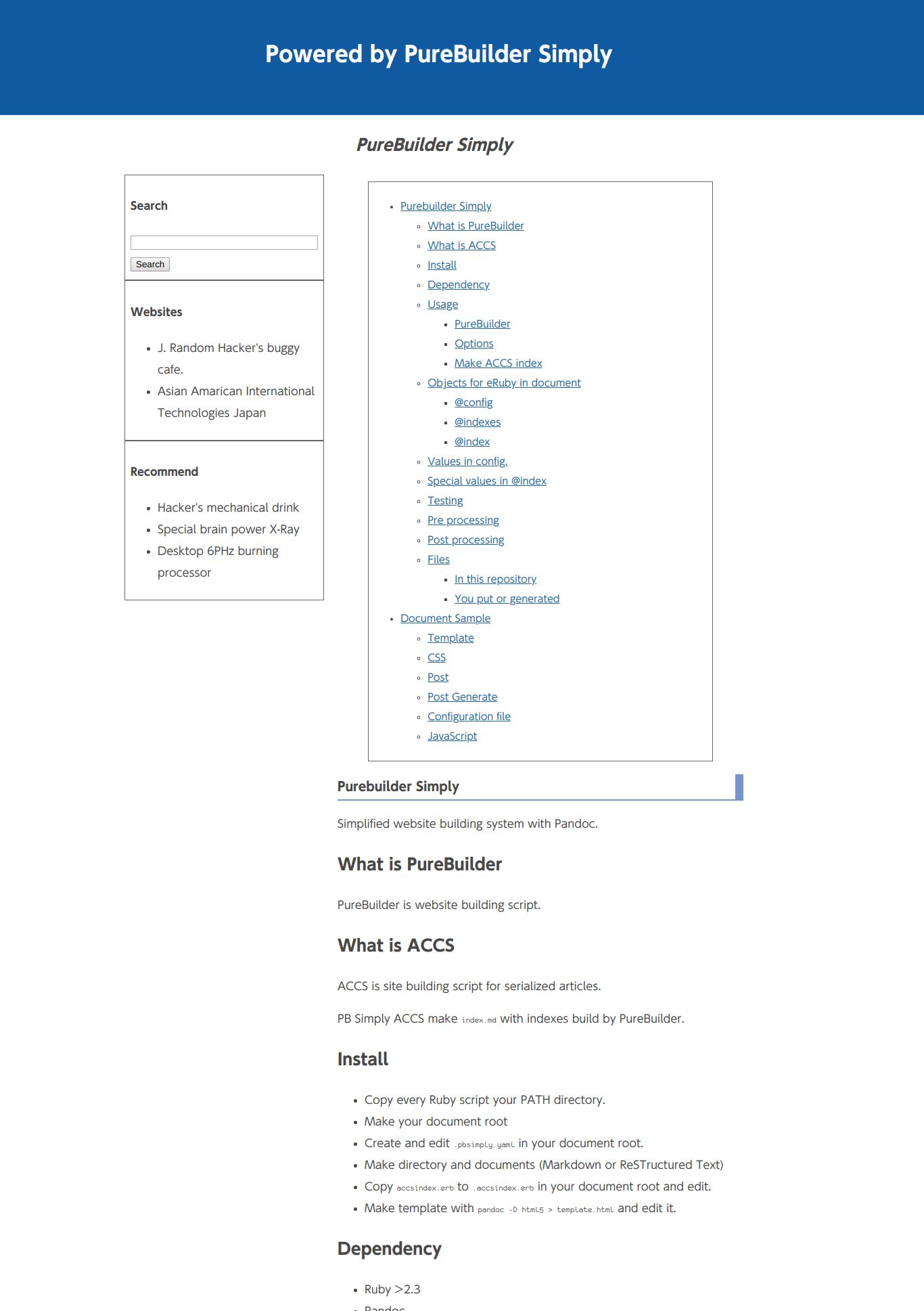 Pandoc/Bloggy theme